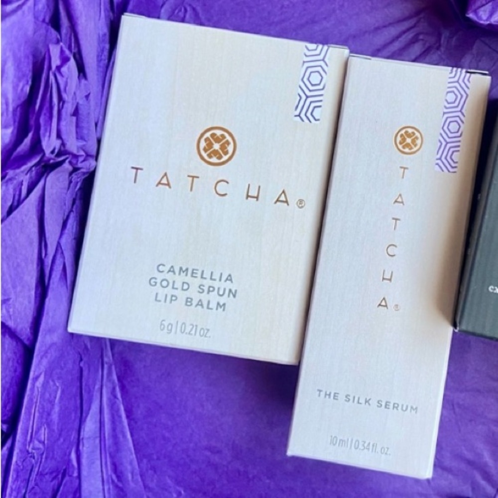 NWT Tatcha Camellia Gold Spun Lip Balm and The Silk Serum